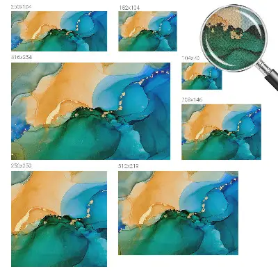 Papier peint photo grand format pour le mur Vagues colorées