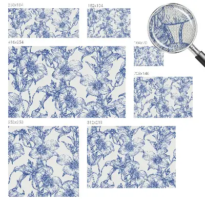 Papier peint intissé imprimé branches fleuries