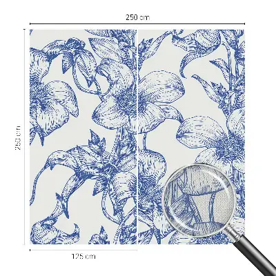 Papier peint intissé imprimé branches fleuries