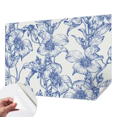Papier peint intissé imprimé branches fleuries