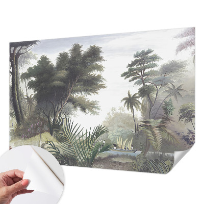 Papier peint tête de lit chambre adulte Exotická krajina