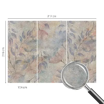 Papier peint photo imprimé sur tissu non tissé Feuilles abstraites