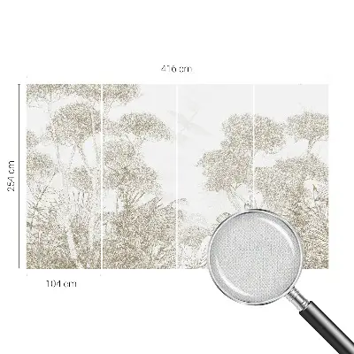 Papier peint photo grand format pour le mur végétation tropicale