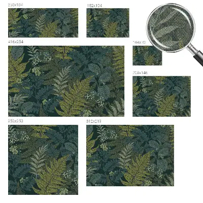 Papier peint photo sur tissu non tissé Élégance verte