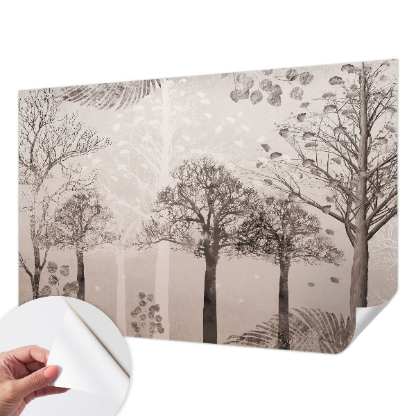 Papier peint chambre adulte cocooning Jemné stromy