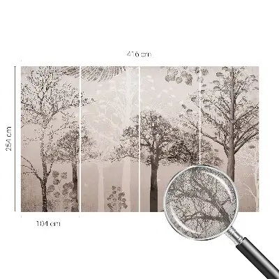 Papier peint photographique intissé Arbres délicats