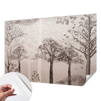 Papier peint chambre adulte cocooning Jemné stromy