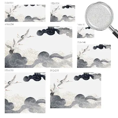 Papier peint photographique sur tissu non tissé Grues en vol