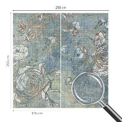 Papier peint tête de lit chambre adulte Romantické ruže