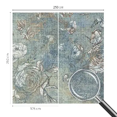 Papier peint intissé roses romantiques