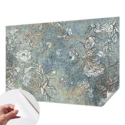 Papier peint intissé roses romantiques