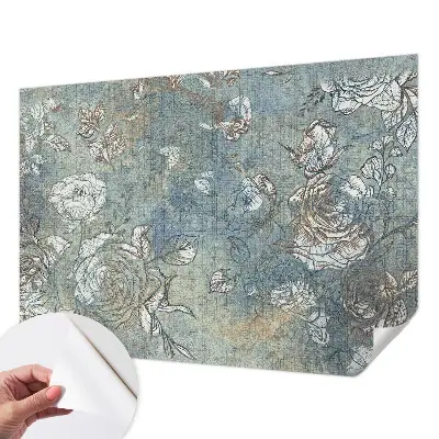 Papier peint intissé roses romantiques