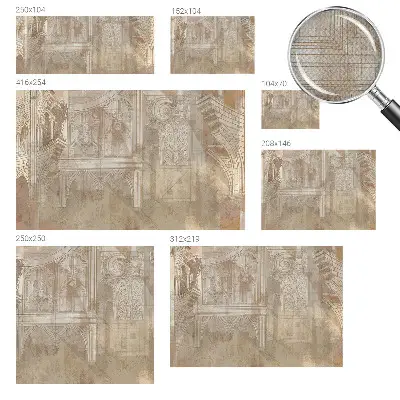 Papier peint intissé imprimé ornements historiques