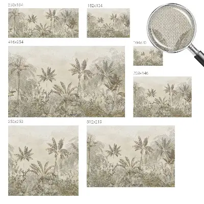 Papier peint photo imprimé sur tissu non tissé jungle tropicale