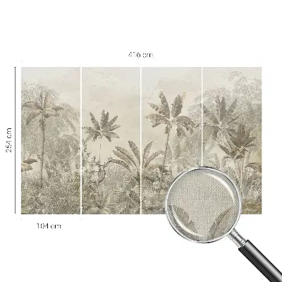 Papier peint photo imprimé sur tissu non tissé jungle tropicale