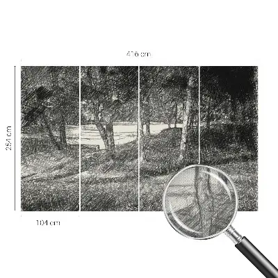 Papier peint photo grand format pour le mur Un paysage paisible