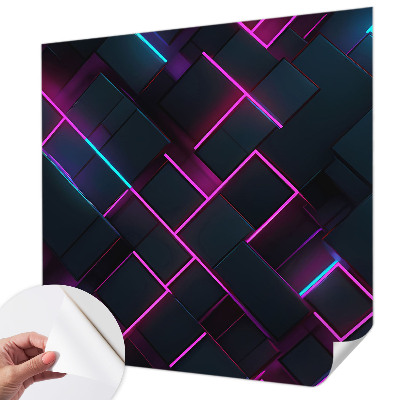 Papier peint chambre garçon Neónová geometria