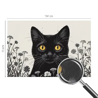 Papier peint photographique sur tissu non tissé fleurs de chat