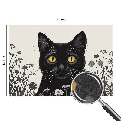 Papier peint photographique sur tissu non tissé fleurs de chat