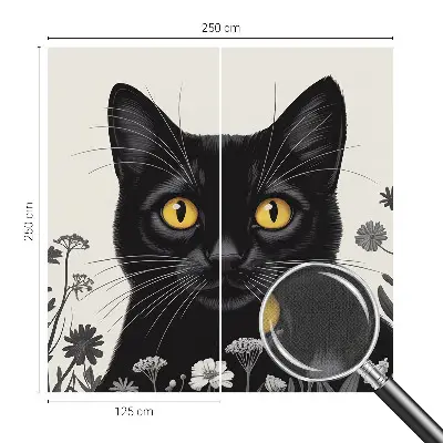 Papier peint photographique sur tissu non tissé fleurs de chat