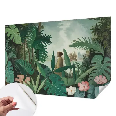 Papier peint photo imprimé sur tissu non tissé jungle exotique