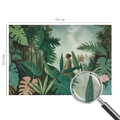 Papier peint photo imprimé sur tissu non tissé jungle exotique