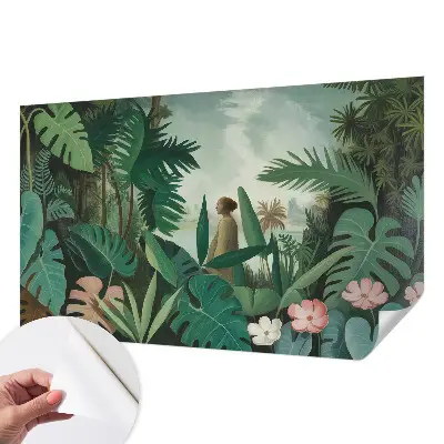 Papier peint photo imprimé sur tissu non tissé jungle exotique