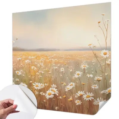 Papier peint photo sur tissu non tissé prairie fleurie