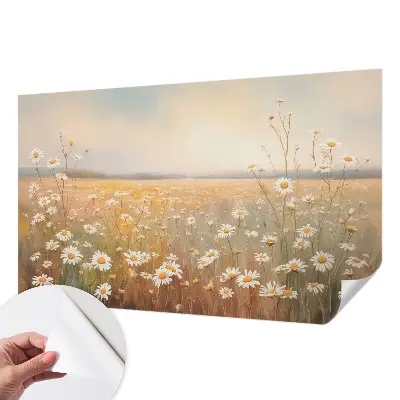 Papier peint photo sur tissu non tissé prairie fleurie