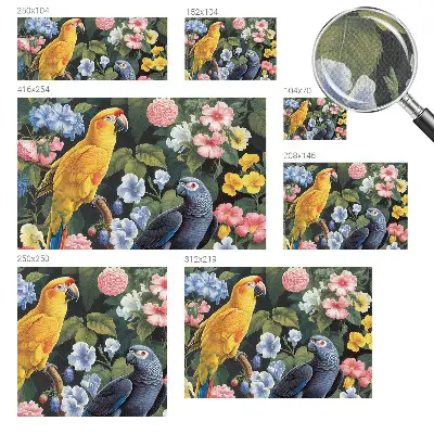Papier peint intissé Oiseaux exotiques