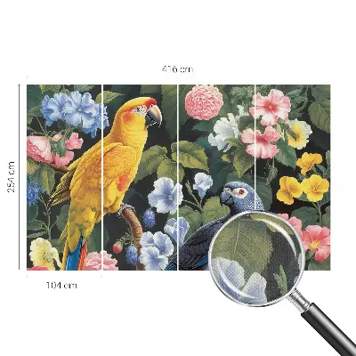 Papier peint intissé Oiseaux exotiques