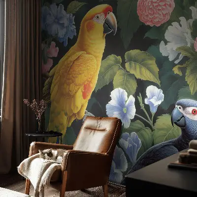 Papier peint intissé Oiseaux exotiques