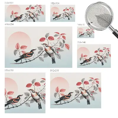 Papier peint photo grand format pour le mur oiseaux assis