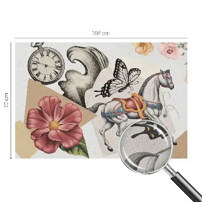 Papier peint photographique sur tissu non tissé Fleurs vintage