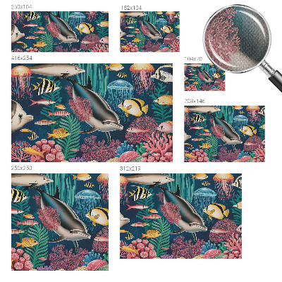 Papier peint tête de lit chambre adulte Podvodná fauna