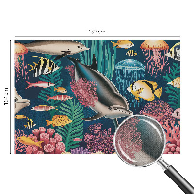 Papier peint tête de lit chambre adulte Podvodná fauna