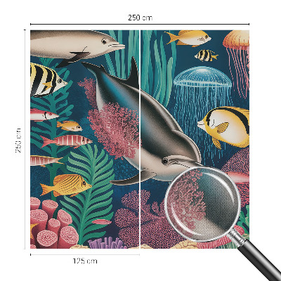 Papier peint tête de lit chambre adulte Podvodná fauna