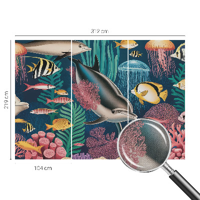 Papier peint tête de lit chambre adulte Podvodná fauna