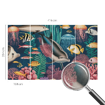 Papier peint tête de lit chambre adulte Podvodná fauna