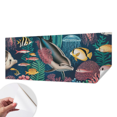 Papier peint tête de lit chambre adulte Podvodná fauna