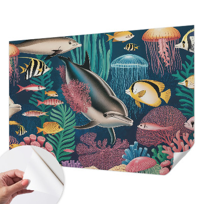 Papier peint tête de lit chambre adulte Podvodná fauna