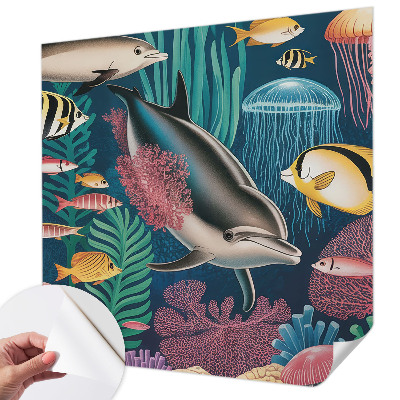 Papier peint tête de lit chambre adulte Podvodná fauna