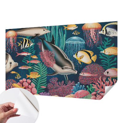 Papier peint tête de lit chambre adulte Podvodná fauna