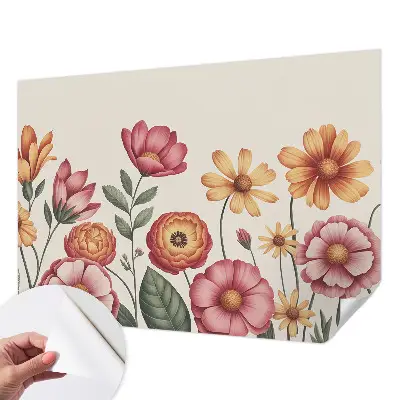 Papier peint intissé imprimé composition florale