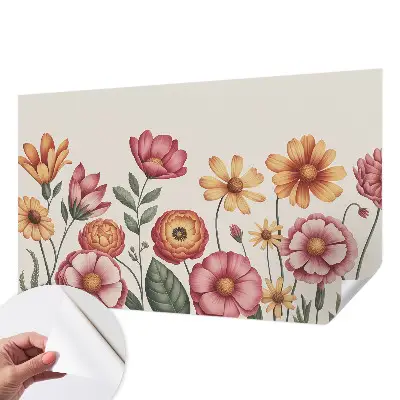 Papier peint intissé imprimé composition florale