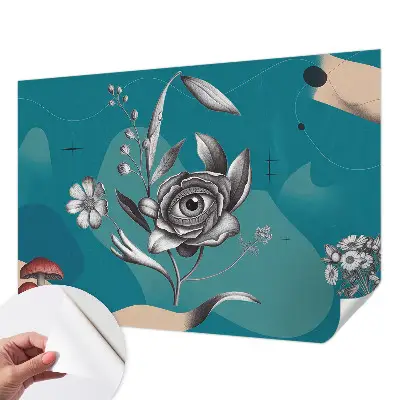 Papier peint photo sur tissu non tissé Œil de fleur