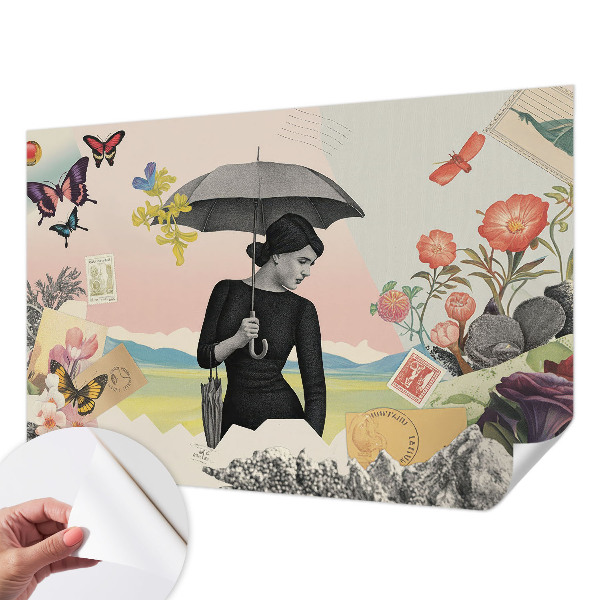 Papier peint panoramique pas cher Romantická koláž