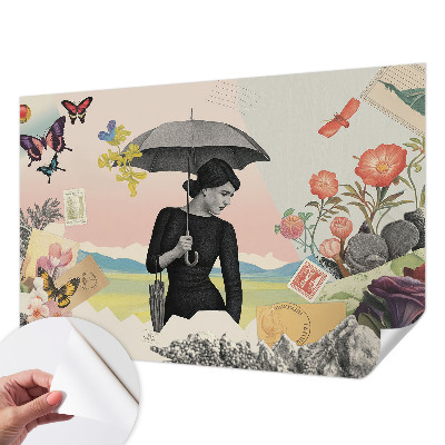 Papier peint panoramique pas cher Romantická koláž