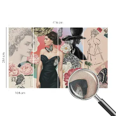 Papier peint photo grand format pour le mur Fleurs et portraits