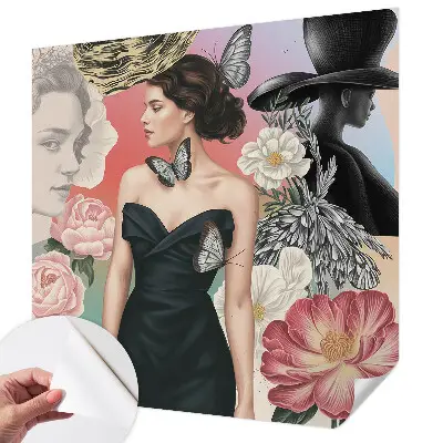 Papier peint photo grand format pour le mur Fleurs et portraits